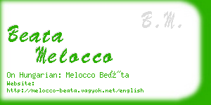 beata melocco business card